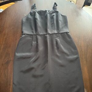 Vintage Black double signed satin dress
